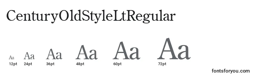 Размеры шрифта CenturyOldStyleLtRegular