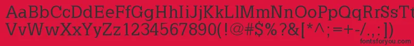 フォントLatiniaNormal – 赤い背景に黒い文字