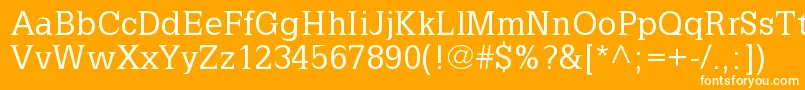 フォントLatiniaNormal – オレンジの背景に白い文字