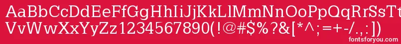 フォントLatiniaNormal – 赤い背景に白い文字