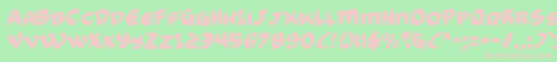 Funny Pages Font – Pink Fonts on Green Background