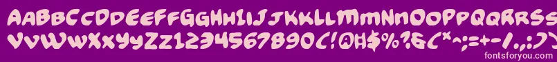 fuente Funny Pages – Fuentes Rosadas Sobre Fondo Morado