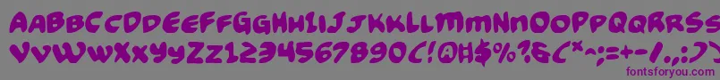 Шрифт Funny Pages – фиолетовые шрифты на сером фоне