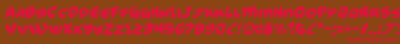 Funny Pages Font – Red Fonts on Brown Background
