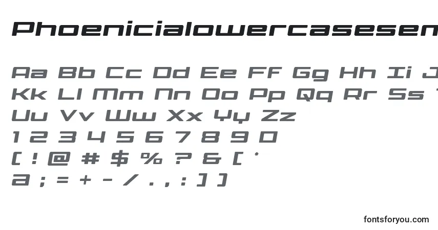 Шрифт Phoenicialowercasesemital – алфавит, цифры, специальные символы