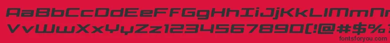 Phoenicialowercasesemital Font – Black Fonts on Red Background