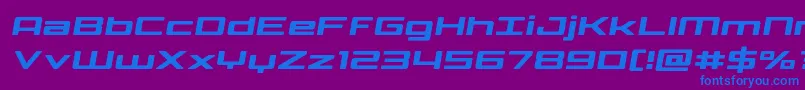 Phoenicialowercasesemital Font – Blue Fonts on Purple Background