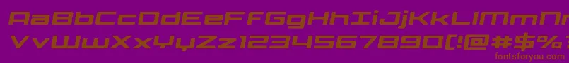 Phoenicialowercasesemital-Schriftart – Braune Schriften auf violettem Hintergrund
