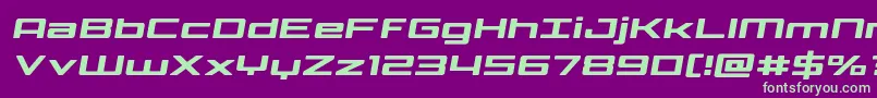 Phoenicialowercasesemital Font – Green Fonts on Purple Background