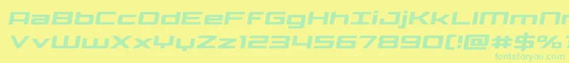 Phoenicialowercasesemital Font – Green Fonts on Yellow Background