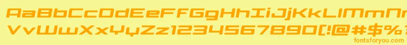 Phoenicialowercasesemital Font – Orange Fonts on Yellow Background