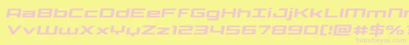 Шрифт Phoenicialowercasesemital – розовые шрифты на жёлтом фоне