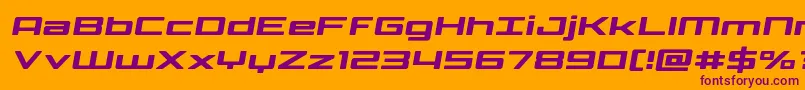 Шрифт Phoenicialowercasesemital – фиолетовые шрифты на оранжевом фоне