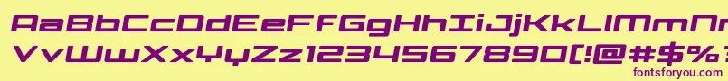 Phoenicialowercasesemital Font – Purple Fonts on Yellow Background