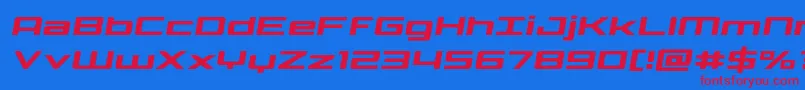 Phoenicialowercasesemital Font – Red Fonts on Blue Background