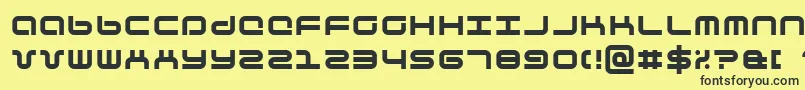 Phutura Font – Black Fonts on Yellow Background