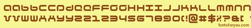 Phutura Font – Brown Fonts on Yellow Background