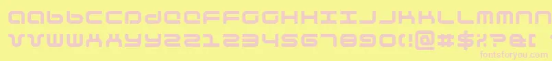 フォントPhutura – ピンクのフォント、黄色の背景