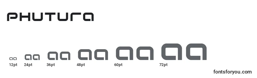 Phutura Font Sizes