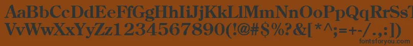 CenturB Font – Black Fonts on Brown Background