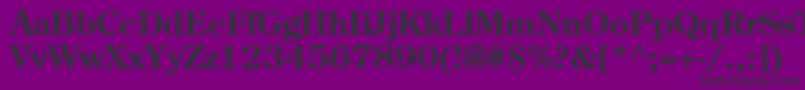 フォントCenturB – 紫の背景に黒い文字