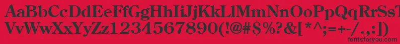 CenturB Font – Black Fonts on Red Background