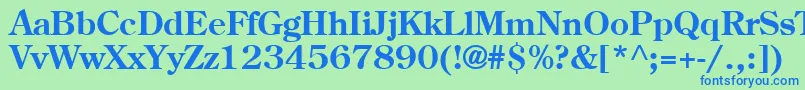 CenturB Font – Blue Fonts on Green Background