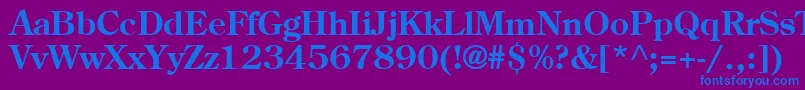 フォントCenturB – 紫色の背景に青い文字