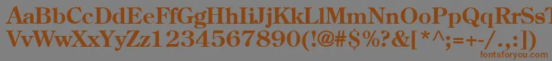 フォントCenturB – 茶色の文字が灰色の背景にあります。