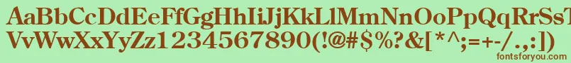 CenturB Font – Brown Fonts on Green Background