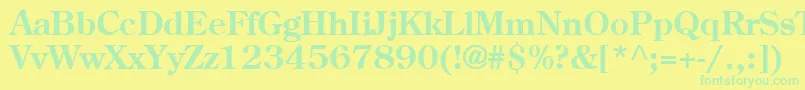 CenturB Font – Green Fonts on Yellow Background