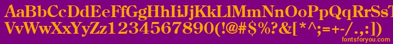 CenturB Font – Orange Fonts on Purple Background