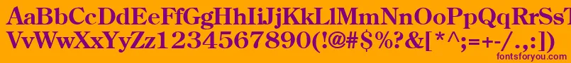 CenturB Font – Purple Fonts on Orange Background