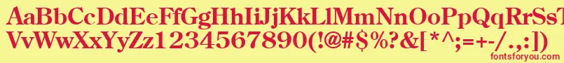 CenturB Font – Red Fonts on Yellow Background