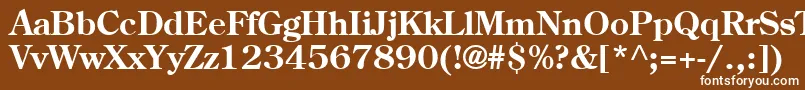 フォントCenturB – 茶色の背景に白い文字