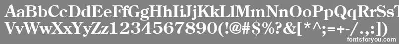 フォントCenturB – 灰色の背景に白い文字