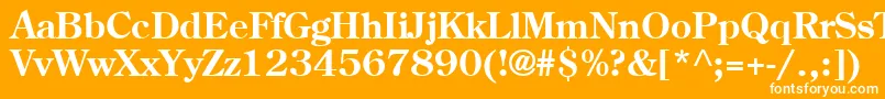 フォントCenturB – オレンジの背景に白い文字