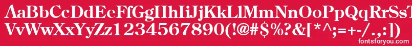 フォントCenturB – 赤い背景に白い文字