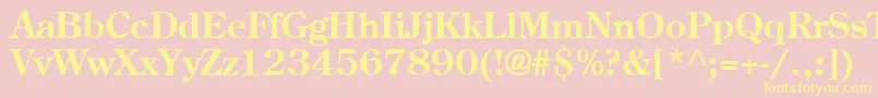 CenturB Font – Yellow Fonts on Pink Background