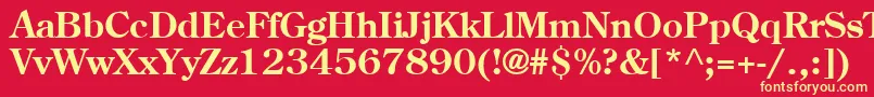 CenturB Font – Yellow Fonts on Red Background