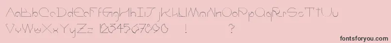 UmbraLight Font – Black Fonts on Pink Background