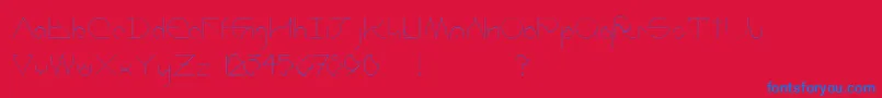 UmbraLight Font – Blue Fonts on Red Background