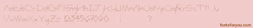 UmbraLight Font – Brown Fonts on Pink Background