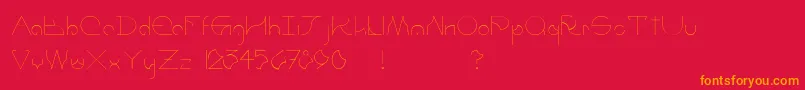 UmbraLight Font – Orange Fonts on Red Background