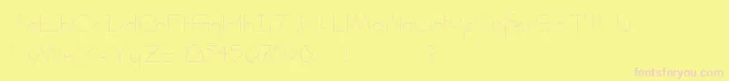 UmbraLight Font – Pink Fonts on Yellow Background