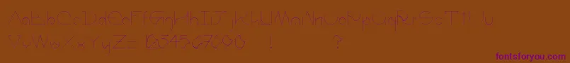 UmbraLight Font – Purple Fonts on Brown Background