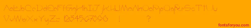 UmbraLight-Schriftart – Rote Schriften auf orangefarbenem Hintergrund