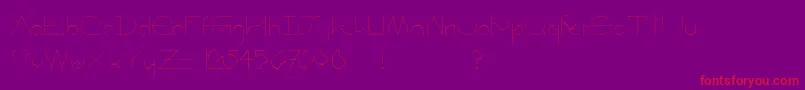 UmbraLight Font – Red Fonts on Purple Background