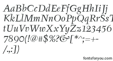 TyfaItcBookItalic font – neat Fonts