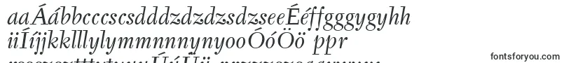 TyfaItcBookItalic-Schriftart – ungarische Schriften